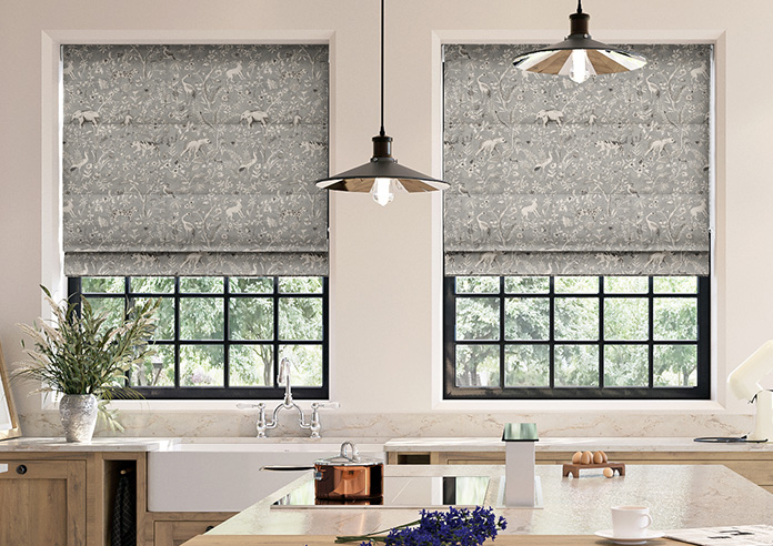 Rajah, Ash - Twist&Fit Roman Blind - Image 3